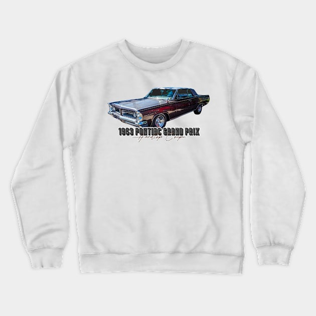 1963 Pontiac Grand Prix Hardtop Coupe Crewneck Sweatshirt by Gestalt Imagery